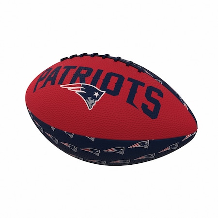 Logo Brands New England Patriots Repeating Mini-Size Rubber Football 619-93MR-3